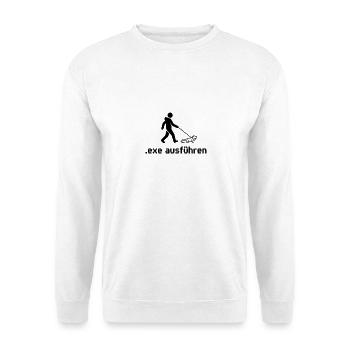 Admin Exe Ausführen - Unisex Pullover - Weiß - Vorne