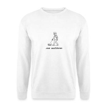 Exe Ausführen - Unisex Pullover - Weiß - Vorne
