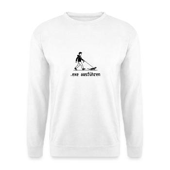 .EXE ausführen – Lustiges Informatiker Shirt - Unisex Pullover - Weiß - Vorne