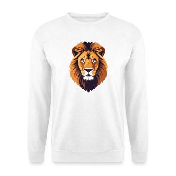Majestic Lion Head Vector - Unisex Sweatshirt - white - Front
