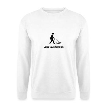 exe ausführen Sys ADMIN Systemadministrator Nerd - Unisex Pullover - Weiß - Vorne