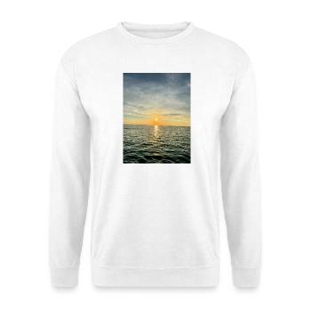 Coucher de soleil au bord de la mer Atmosphère du soir - Sweat-shirt Unisexe - blanc - Devant
