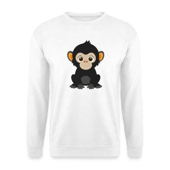 Bébé gorille - Sweat-shirt Unisexe - blanc - Devant