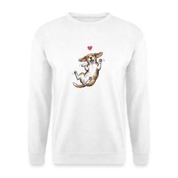 Corgi Dog Happy Heart Dog Gift - Unisex Sweatshirt - white - Front