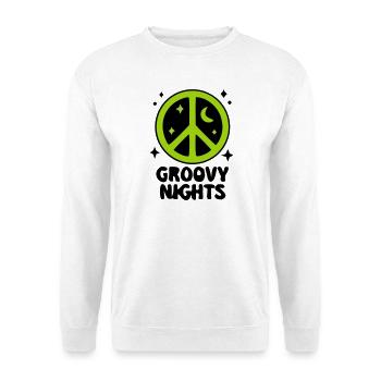 Groovy Peace Zeichen Logo - Unisex Pullover - Weiß - Vorne