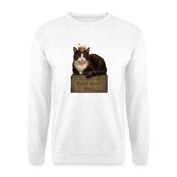 Die königliche Katze auf dem Grab - Unisex Pullover - Weiß - Vorne