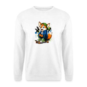 08_Miofox_Skater - Unisex Pullover - Weiß - Vorne
