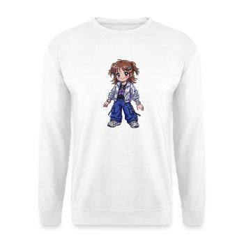 Stargirl in einer glänzenden Bomberjacke - Unisex Pullover - Weiß - Vorne