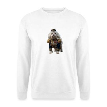 Ein Hund in kaiserlicher Uniform - Unisex Pullover - Weiß - Vorne