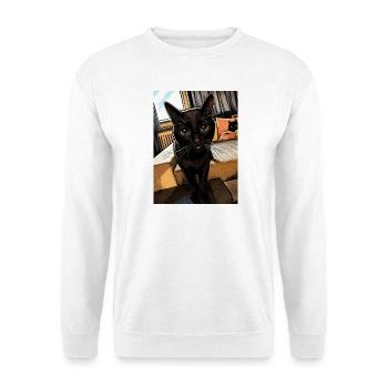 Nachtkater Blick - Unisex Sweatshirt - white - Front