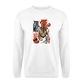 Zoomies & Snacks – Modern Anime Bengal Cat - Unisex Sweatshirt - white - Front