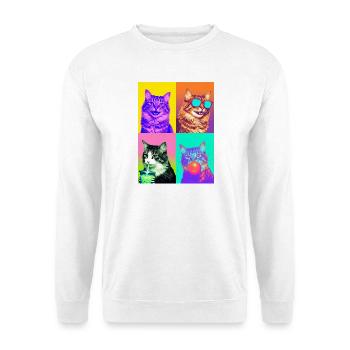 Chats Chat Américain à queue courte - Sweat-shirt Unisexe - blanc - Devant