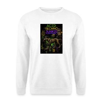 Acid Techno Junkie - Unisex Sweatshirt - white - Front