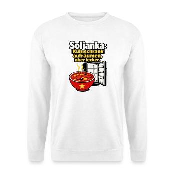Soljanka DDR Nostalgie Kuehlschrank aufraeumen Wit - Unisex Sweatshirt - white - Front