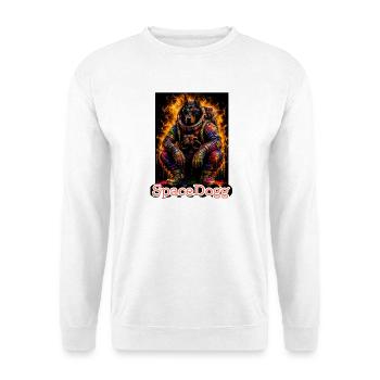 SpaceDogg Neon Astronaut Dog - Unisex Sweatshirt - white - Front