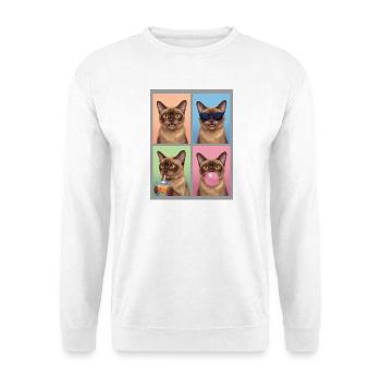Cats Burma Cat - Unisex Sweatshirt - white - Front