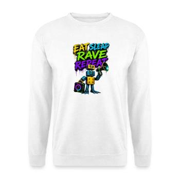 Eat Sleep Rave Repeat Graffiti Robot - Unisex Sweatshirt - white - Front