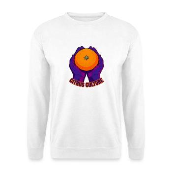 Pop Art Zitruskultur Orange - Unisex Pullover - Weiß - Vorne