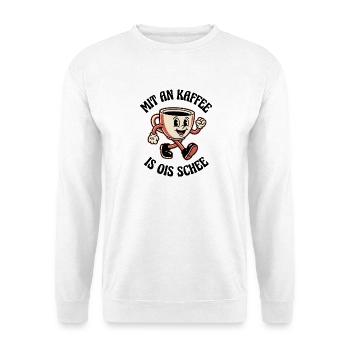 Froher Kaffee Wiener Dialekt - Unisex Pullover - Weiß - Vorne