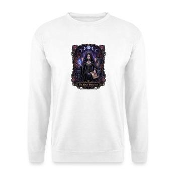 Gotische Hohepriesterin Witchcore Tarotkarte - Unisex Pullover - Weiß - Vorne