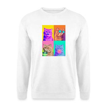 Katzen Exotische Kurzhaar Katze - Unisex Pullover - Weiß - Vorne