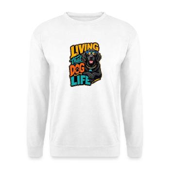 Glatthaariger Retriever - Unisex Pullover - Weiß - Vorne - Alina (178cm) & Michal (187cm)