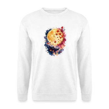 Japan Vollmond Momiji Tempel - Unisex Pullover - Weiß - Vorne - Alina (178cm) & Michal (187cm)