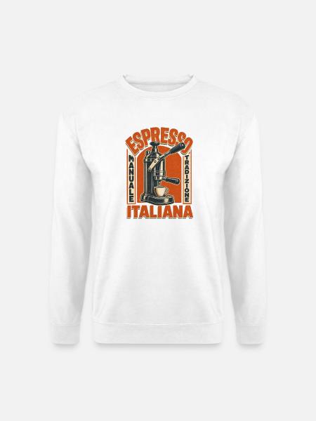 Espresso Manuale – Echte italienische Kaffeekunst - Unisex Pullover - Weiß
