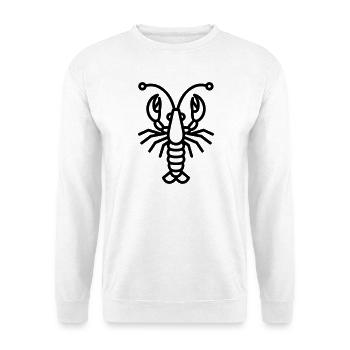 Garnele - Unisex Pullover - Weiß - Vorne - Alina (178cm) & Michal (187cm)