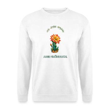 Ich blüh später - Unisex Pullover - Weiß - Vorne - Alina (178cm) & Michal (187cm)
