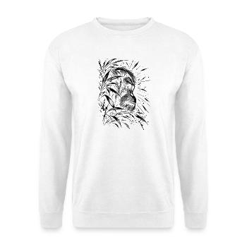 Orang Utan - Unisex Pullover - Weiß - Vorne - Alina (178cm) & Michal (187cm)