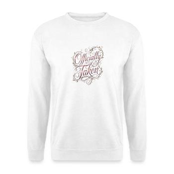 Offiziell gewähltes elegantes Blumenmotiv - Unisex Pullover - Weiß - Vorne - Alina (178cm) & Michal (187cm)