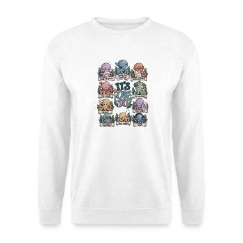 Anders sein ist okay – Neurodiversität - Unisex Pullover - Weiß - Vorne - Alina (178cm) & Michal (187cm)