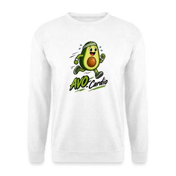 Avocado Fitnessläufer - Unisex Pullover - Weiß - Vorne - Alina (178cm) & Michal (187cm)