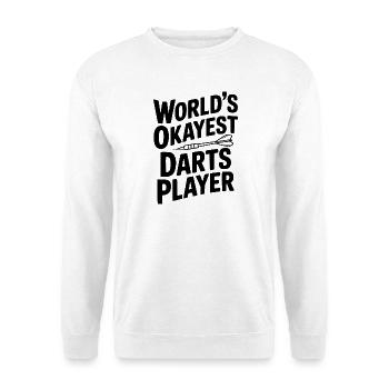 Der beste Dartspieler der Welt - Unisex Pullover - Weiß - Vorne - Alina (178cm) & Michal (187cm)