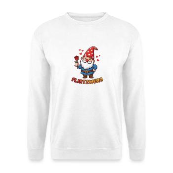 Flirtzwerg - Zwerg Kostüm - Karneval Kostüm - Unisex Pullover - Weiß - Vorne - Alina (178cm) & Michal (187cm)