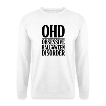 OHD Obsessive Halloween-Störung - Unisex Pullover - Weiß - Vorne - Alina (178cm) & Michal (187cm)