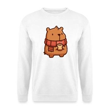 Kapybara-kleines Nagetier - Unisex Pullover - Weiß - Vorne - Alina (178cm) & Michal (187cm)