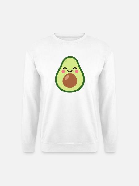 lachende Avocado - Unisex Pullover - Weiß