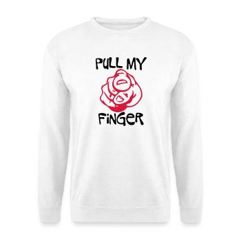 Pull my Finger | you | hand - Unisex Sweatshirt - white - Front