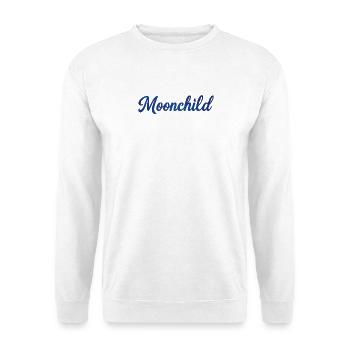 Moonchild Blue Script – Night Style - Unisex Sweatshirt - white - Front