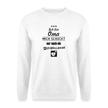 coole Oma - Unisex Pullover - Weiß - Vorne