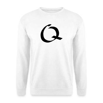 Buchstabe Q – Handgeschriebene Kalligraphie - Unisex Pullover - Weiß - Vorne