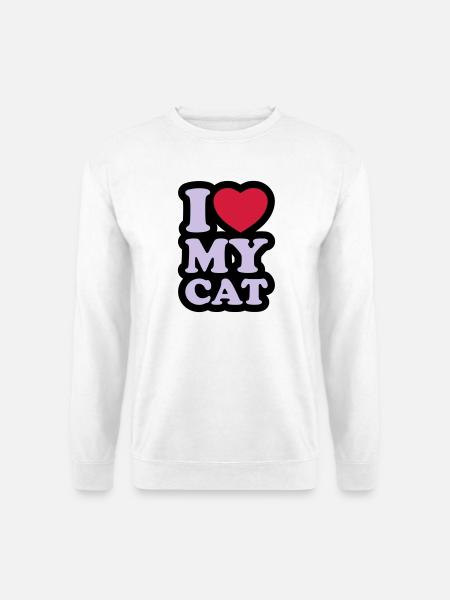 I love my cat - Unisex Sweatshirt - white