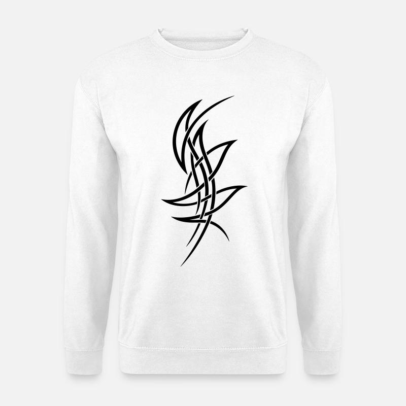 Filigranes Tribal Tattoo Ornament - Unisex Pullover - Weiß