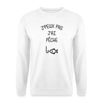 Pêche / Pêcheur / Chasse / Poisson / Mer - Sweat-shirt Unisexe - blanc - Devant