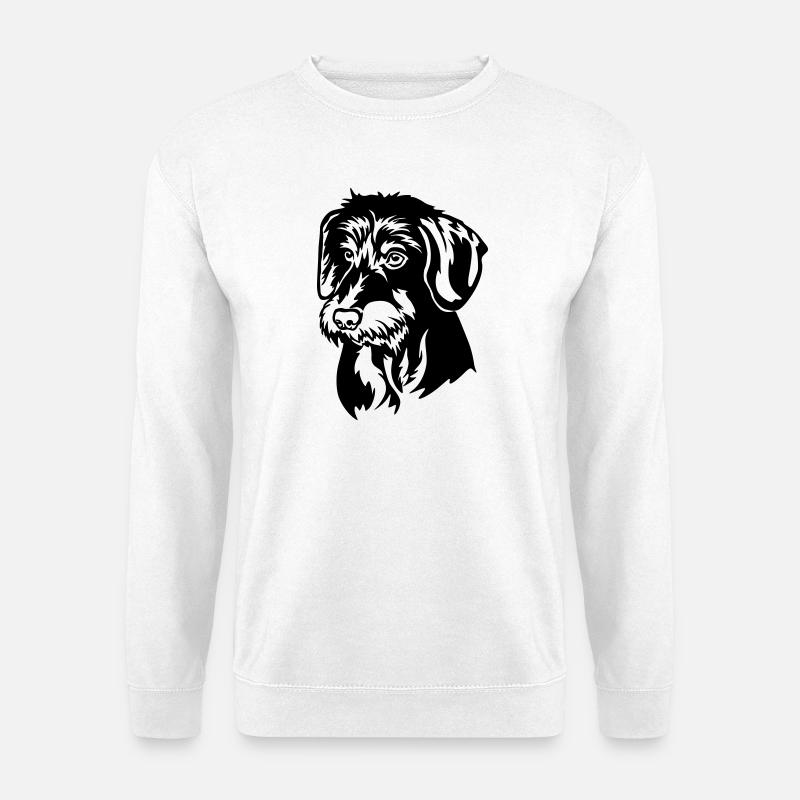 Dackel Kopf - Unisex Pullover - Weiß