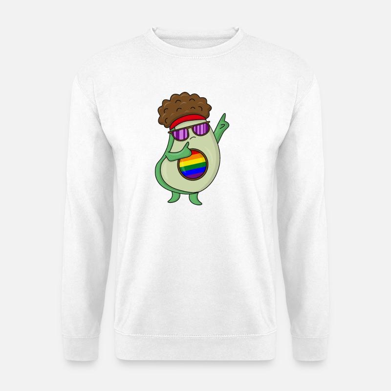 LGBT Avacado Regenbogen - Unisex Pullover - Weiß