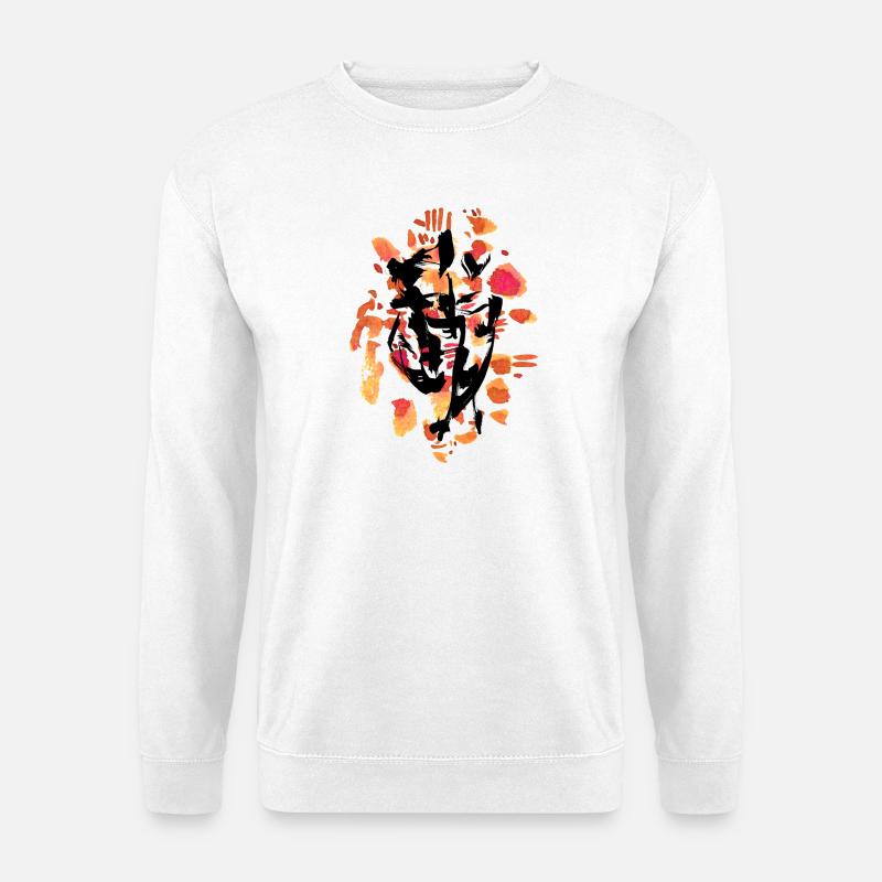 Abstrakt Gesicht - Unisex Pullover - Weiß