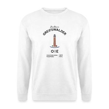 Leuchtturm Insel Greifswalder Oie, Ostsee - Unisex Pullover - Weiß - Vorne - Alina (178cm) & Michal (187cm)